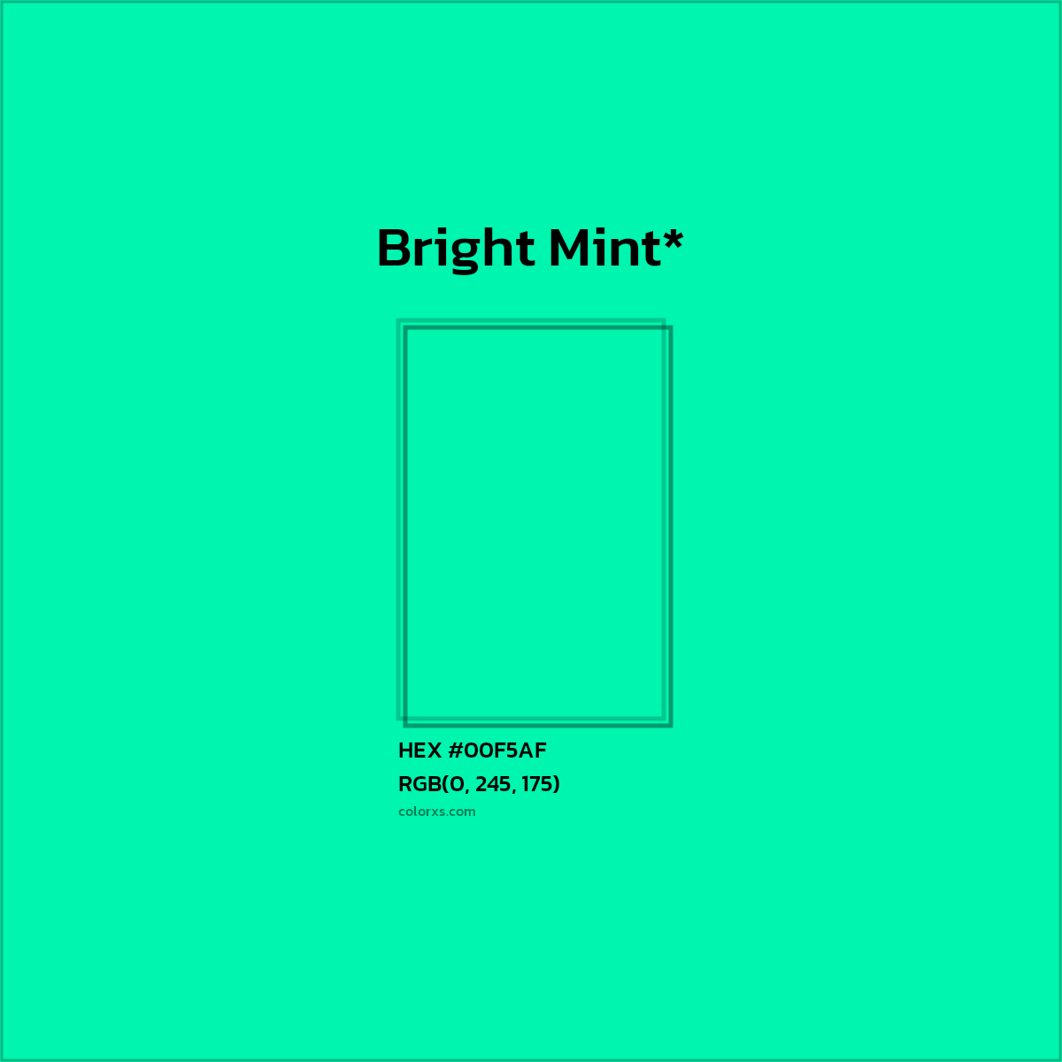 HEX #00F5AF Color Name, Color Code, Palettes, Similar Paints, Images