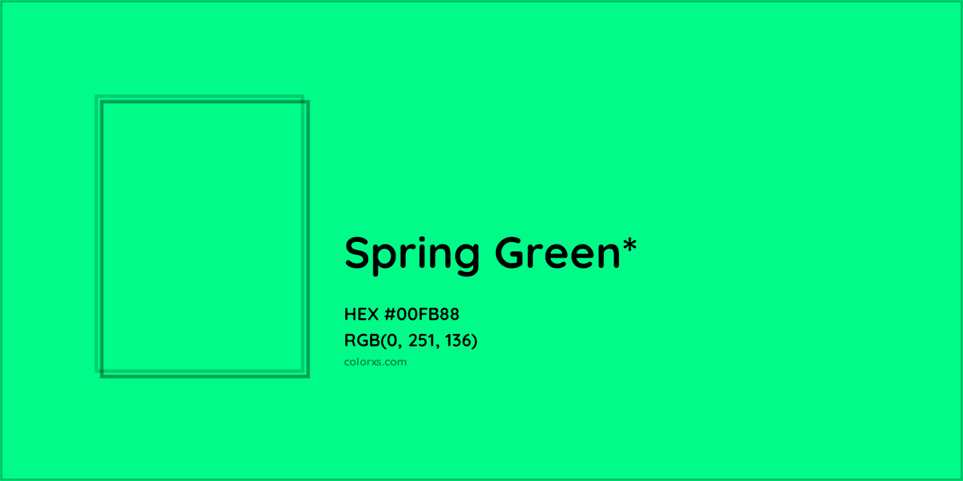 HEX #00FB88 Color Name, Color Code, Palettes, Similar Paints, Images