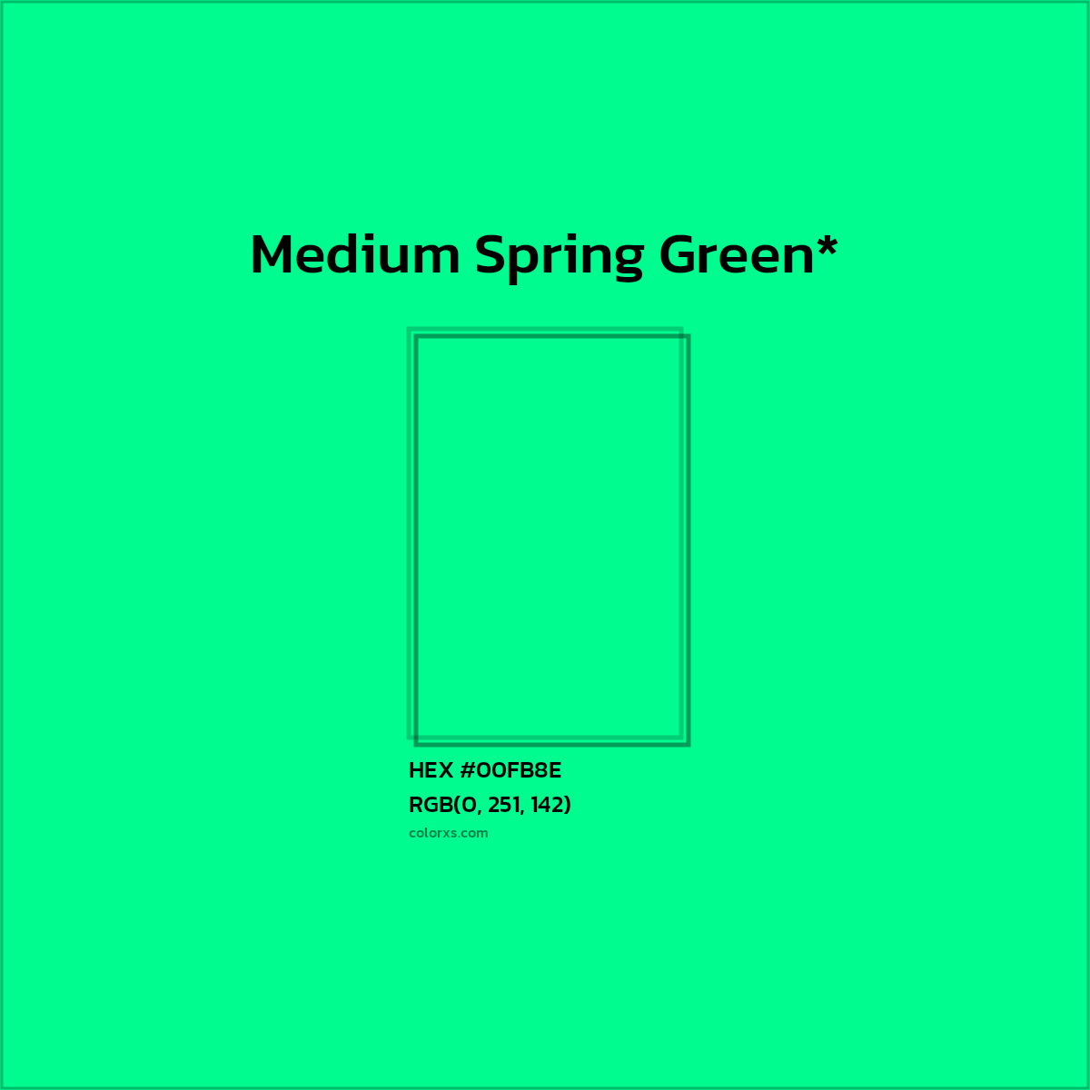 HEX #00FB8E Color Name, Color Code, Palettes, Similar Paints, Images