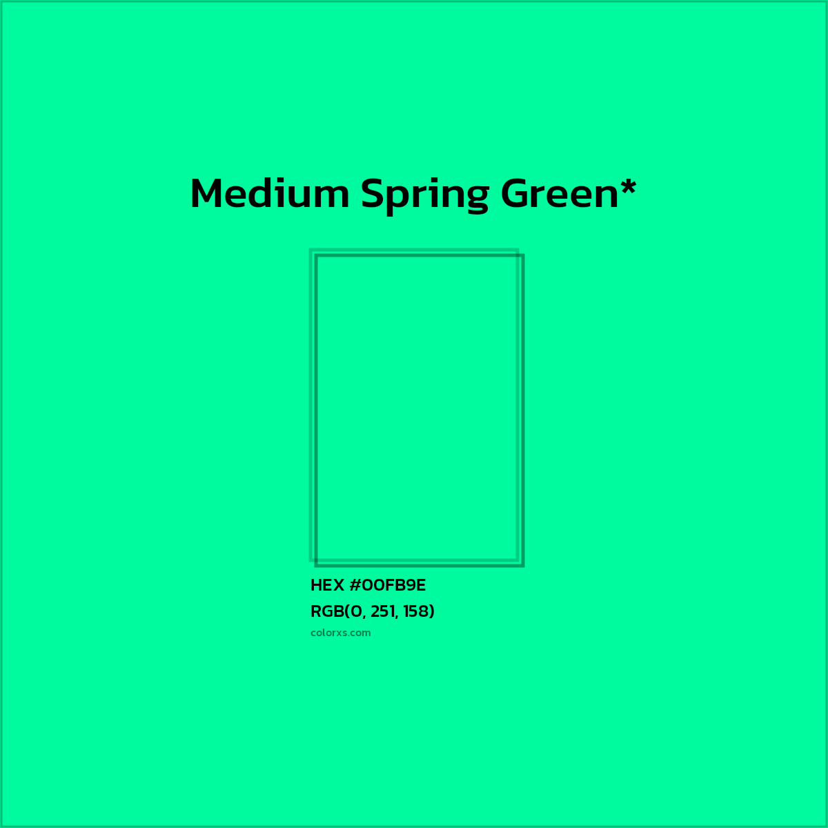 HEX #00FB9E Color Name, Color Code, Palettes, Similar Paints, Images