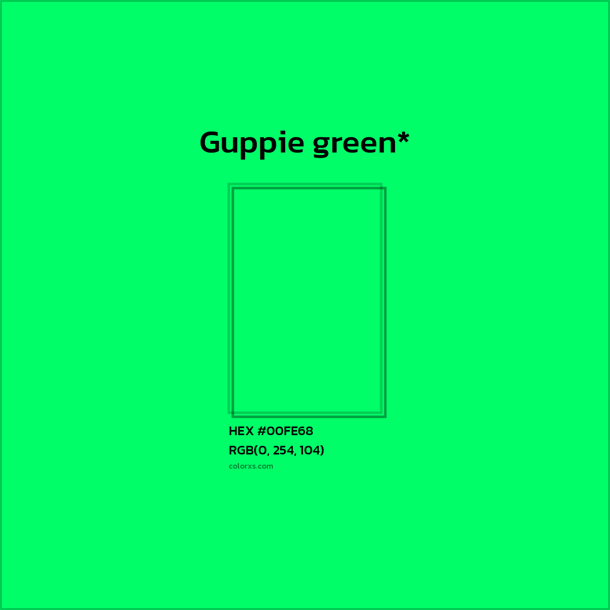 HEX #00FE68 Color Name, Color Code, Palettes, Similar Paints, Images