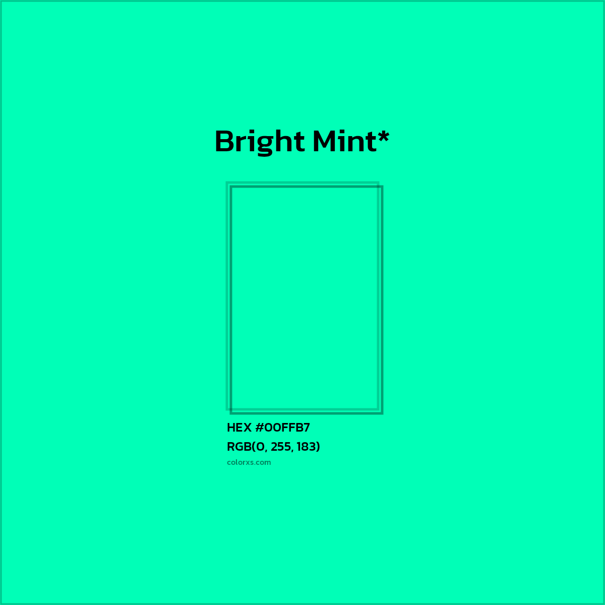 HEX #00FFB7 Color Name, Color Code, Palettes, Similar Paints, Images