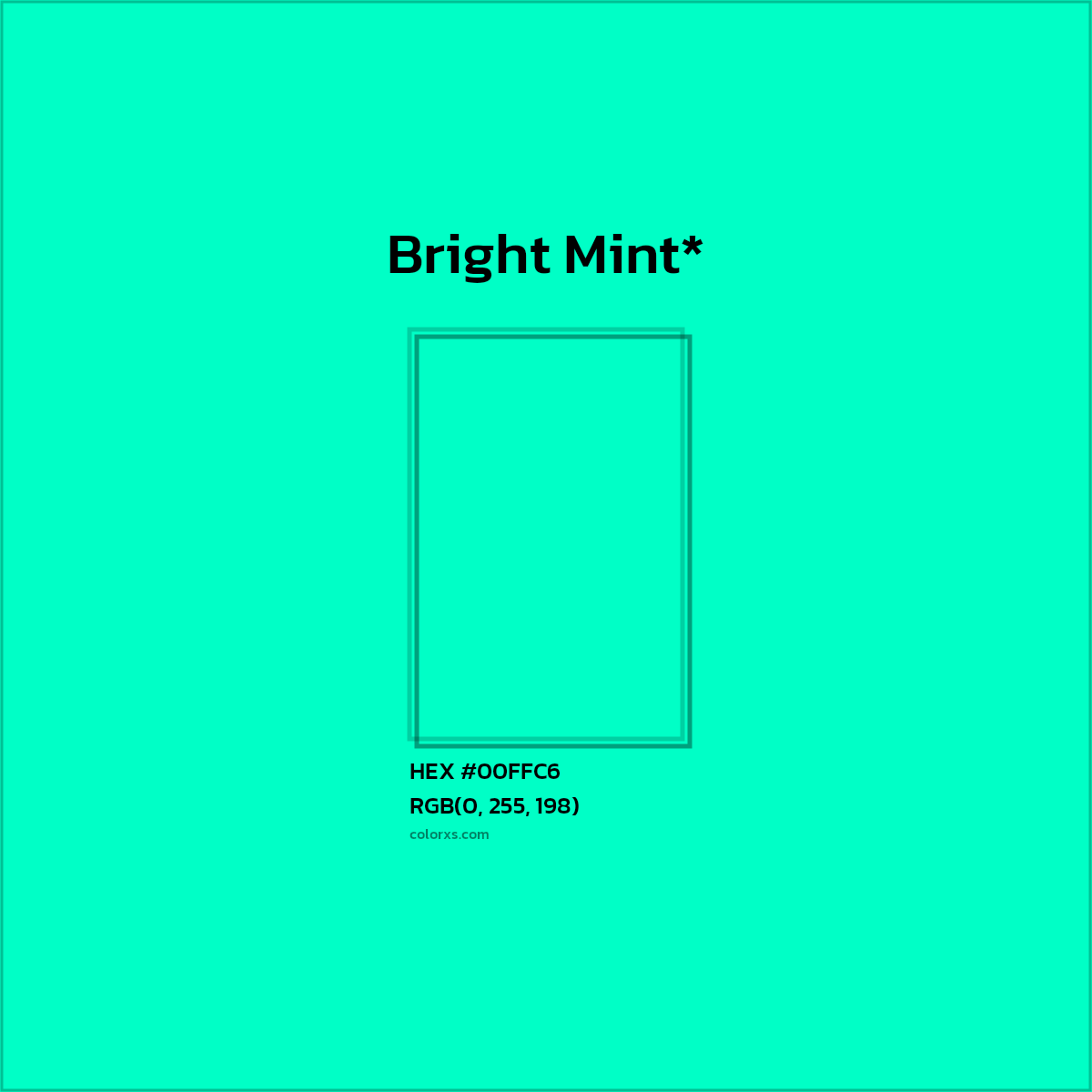 HEX #00FFC6 Color Name, Color Code, Palettes, Similar Paints, Images