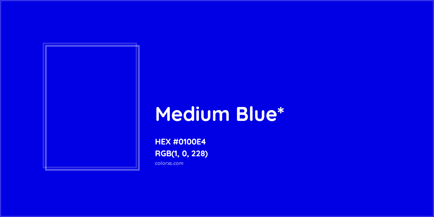 HEX #0100E4 Color Name, Color Code, Palettes, Similar Paints, Images
