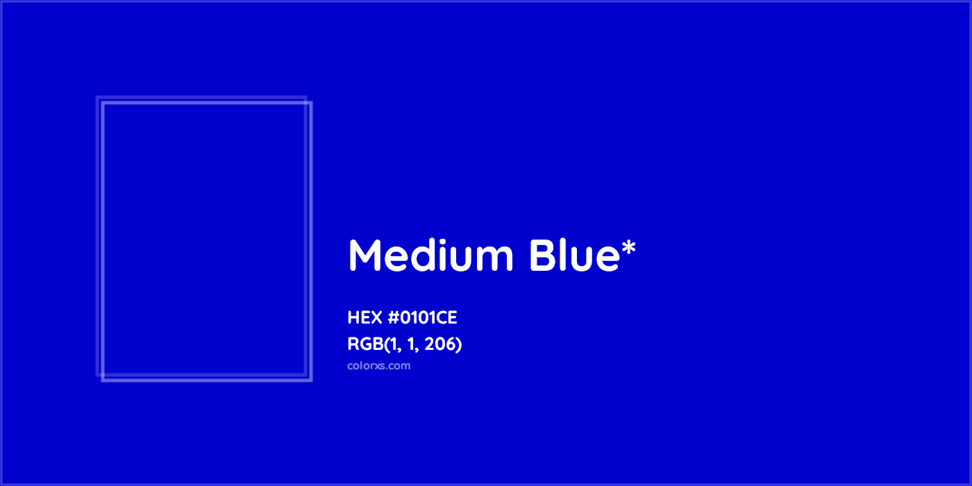 HEX #0101CE Color Name, Color Code, Palettes, Similar Paints, Images