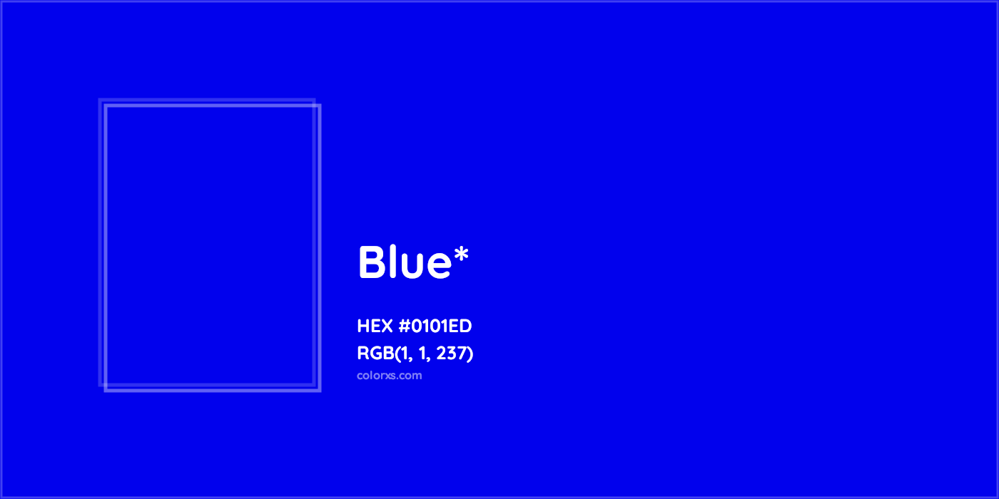 HEX #0101ED Color Name, Color Code, Palettes, Similar Paints, Images