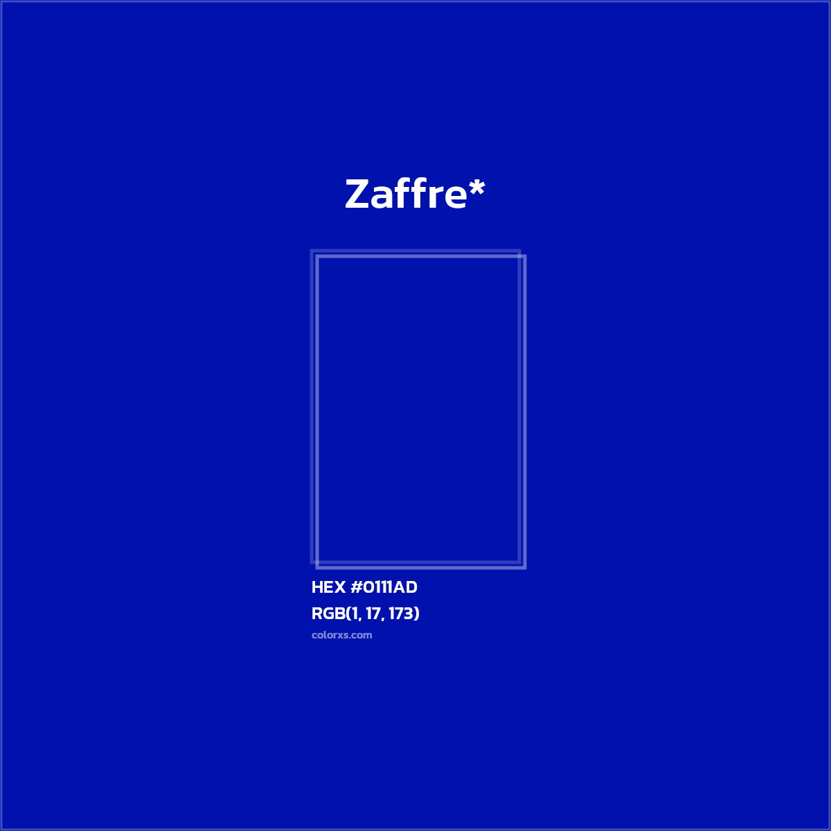 HEX #0111AD Color Name, Color Code, Palettes, Similar Paints, Images