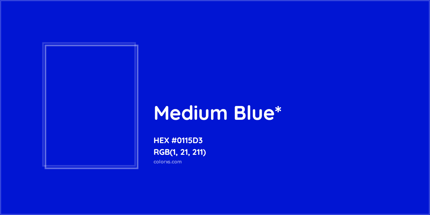 HEX #0115D3 Color Name, Color Code, Palettes, Similar Paints, Images