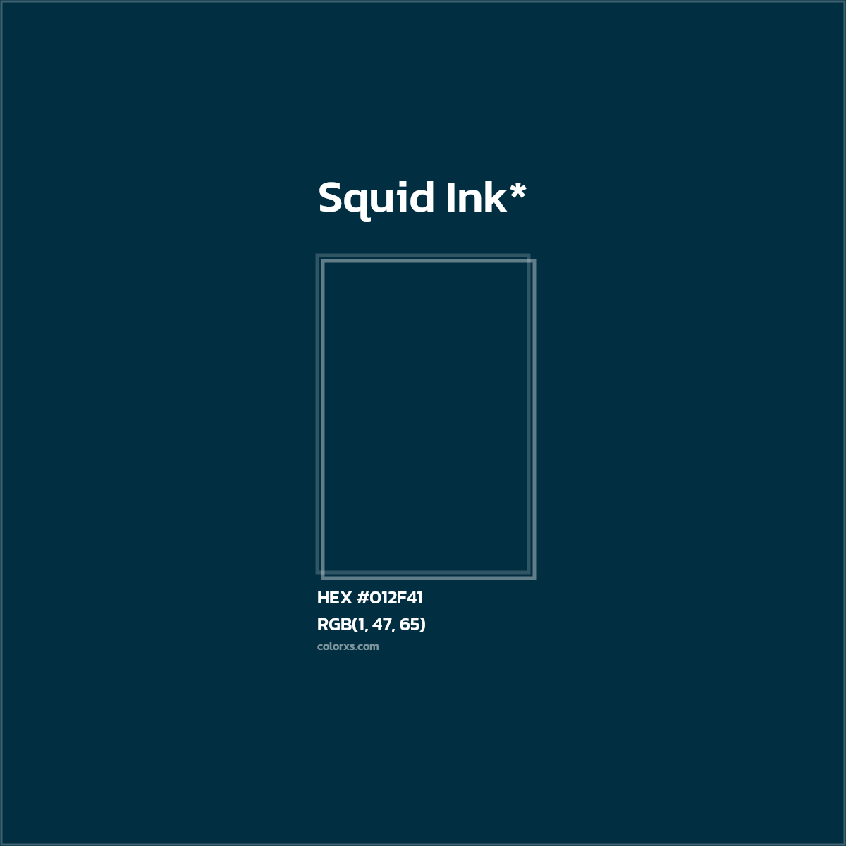 HEX #012F41 Color Name, Color Code, Palettes, Similar Paints, Images