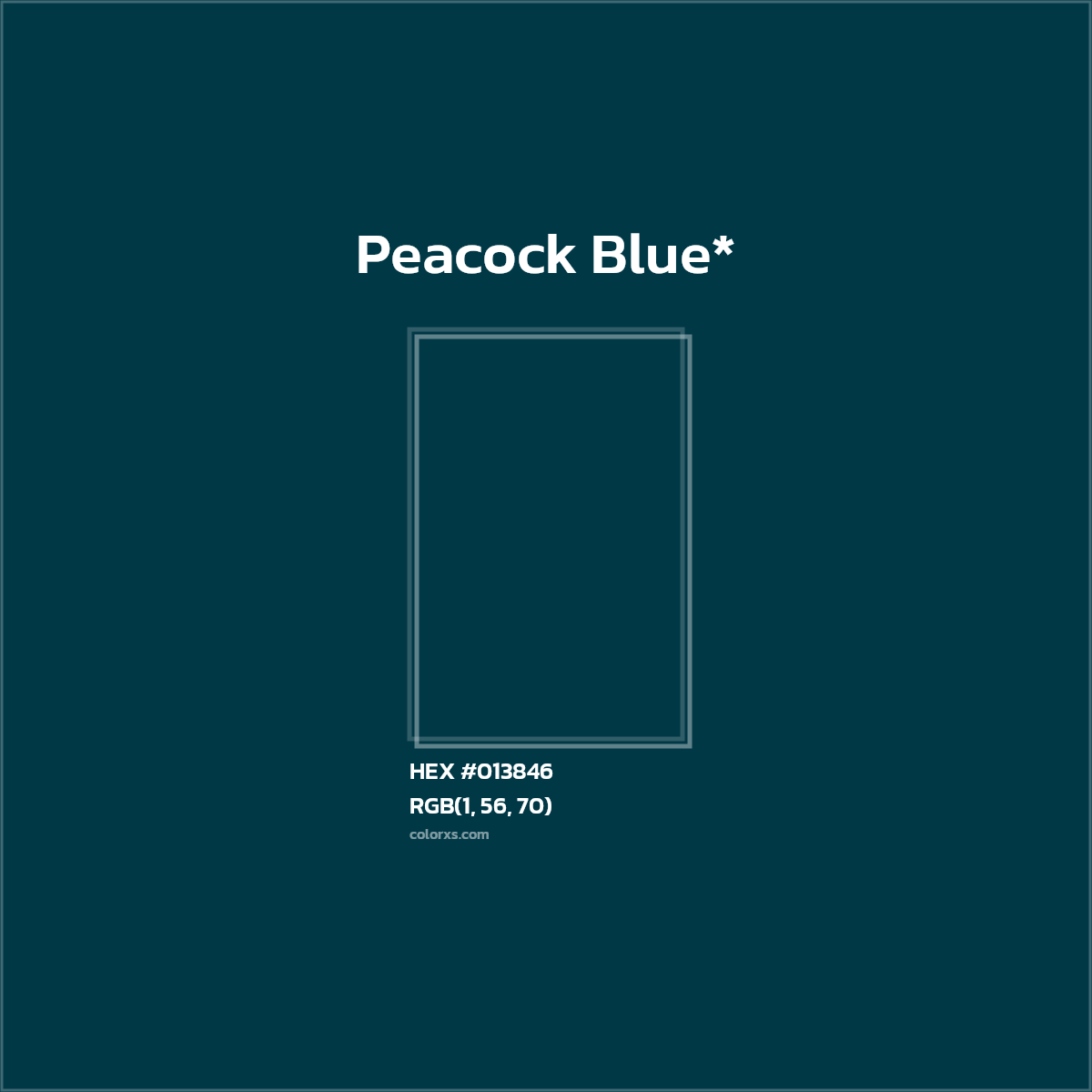 HEX #013846 Color Name, Color Code, Palettes, Similar Paints, Images