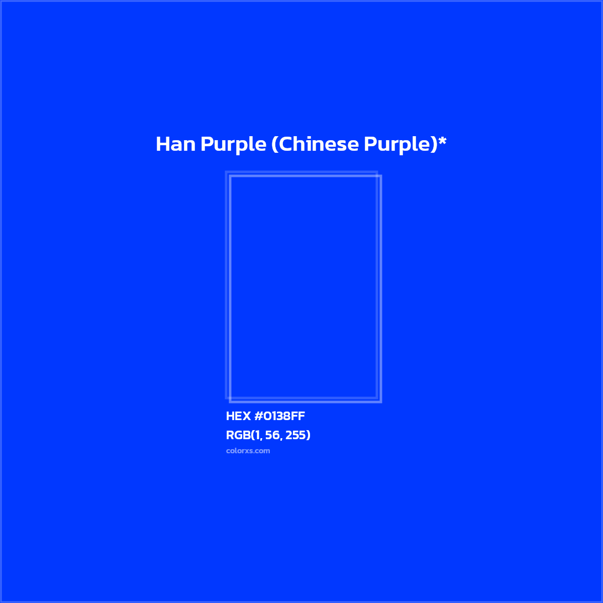 HEX #0138FF Color Name, Color Code, Palettes, Similar Paints, Images