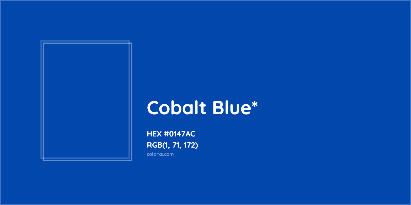 HEX #0147AC Color Name, Color Code, Palettes, Similar Paints, Images
