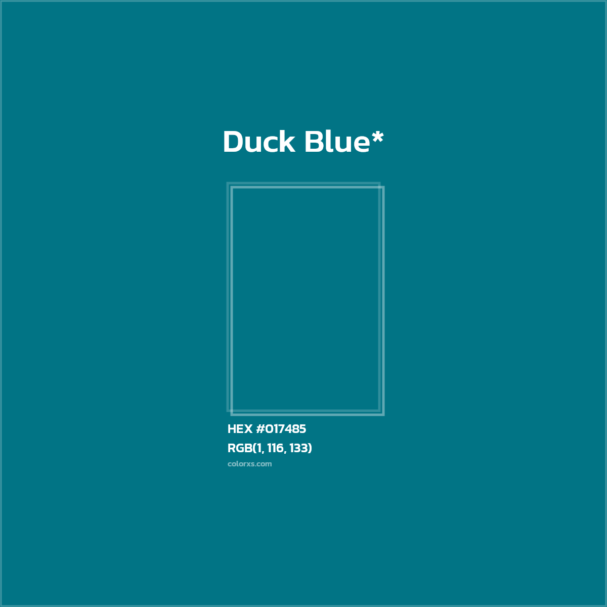 HEX #017485 Color Name, Color Code, Palettes, Similar Paints, Images