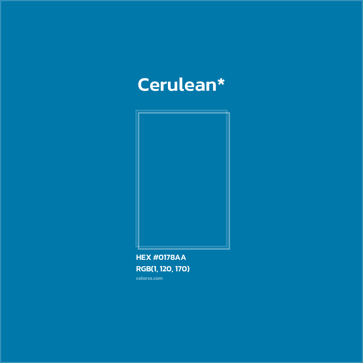 HEX #0178AA Color Name, Color Code, Palettes, Similar Paints, Images