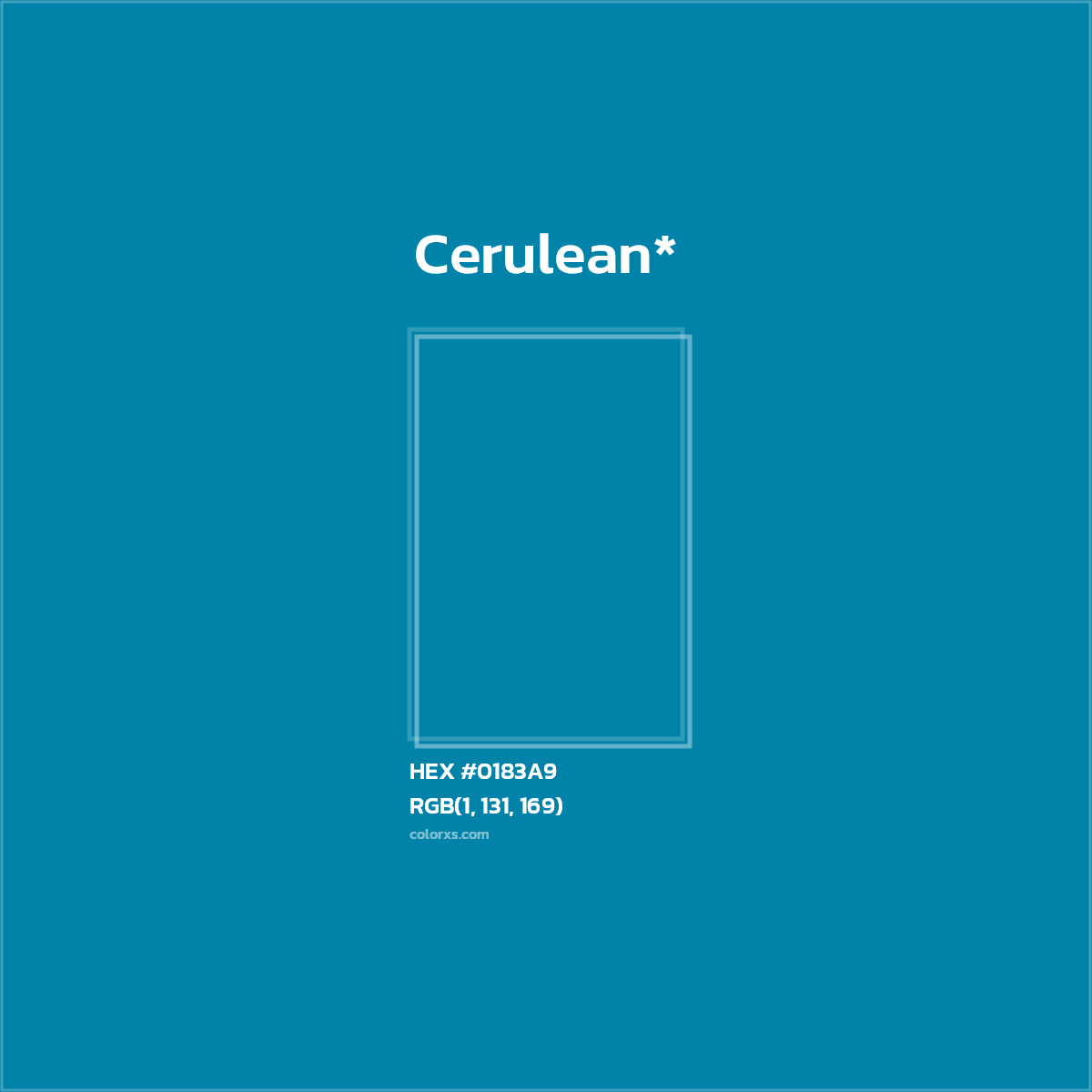 HEX #0183A9 Color Name, Color Code, Palettes, Similar Paints, Images