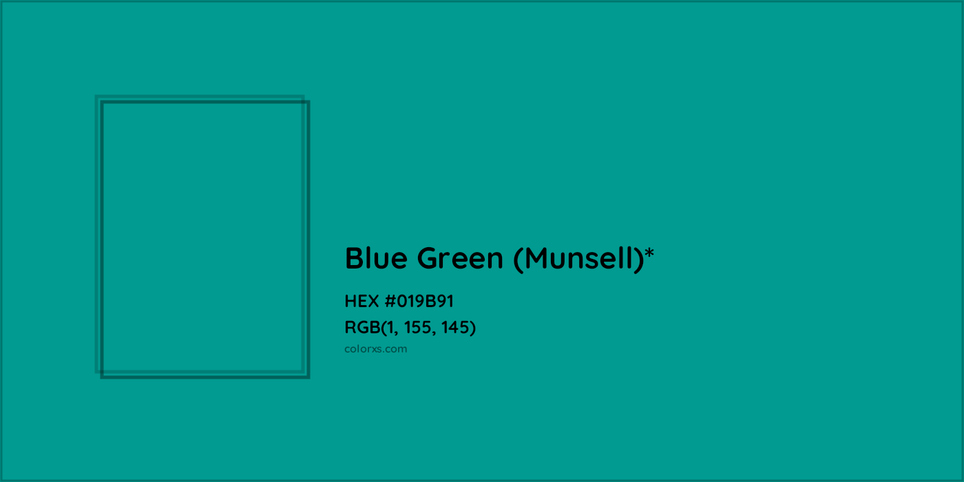 HEX #019B91 Color Name, Color Code, Palettes, Similar Paints, Images