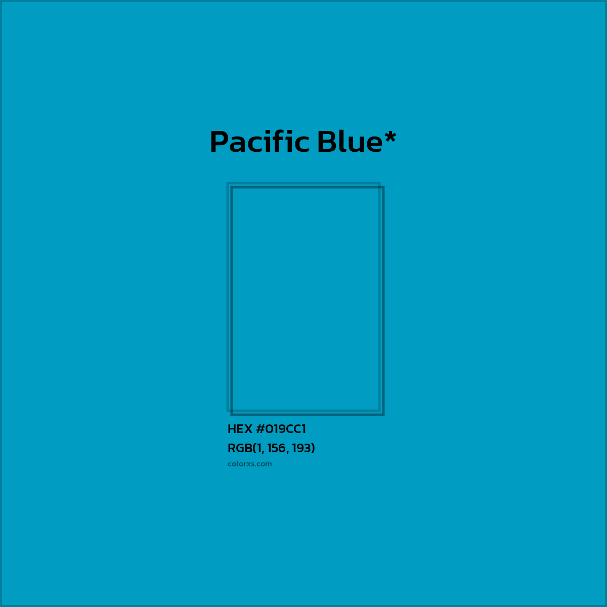 HEX #019CC1 Color Name, Color Code, Palettes, Similar Paints, Images