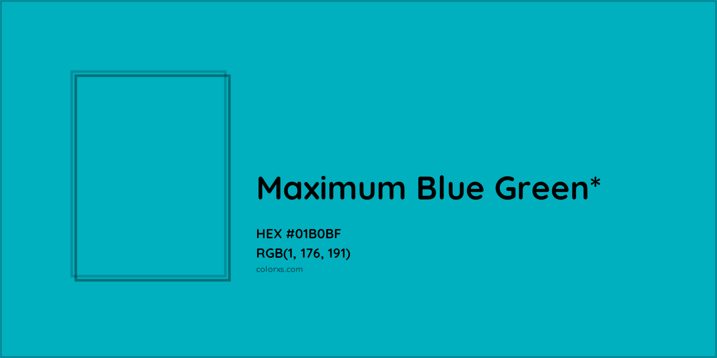 HEX #01B0BF Color Name, Color Code, Palettes, Similar Paints, Images