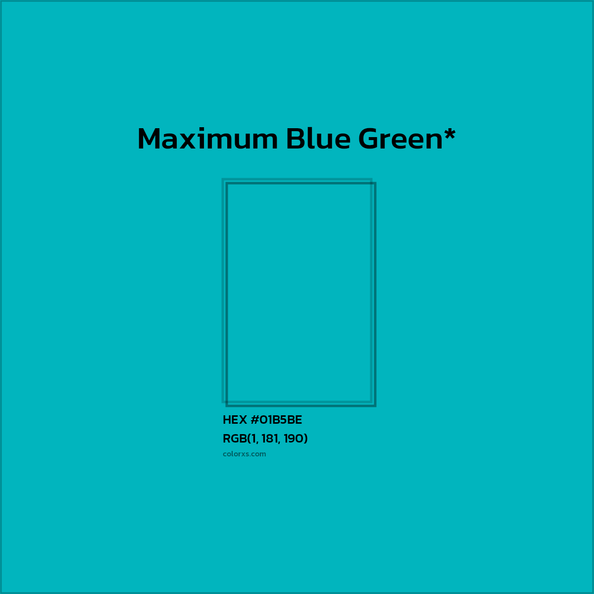HEX #01B5BE Color Name, Color Code, Palettes, Similar Paints, Images