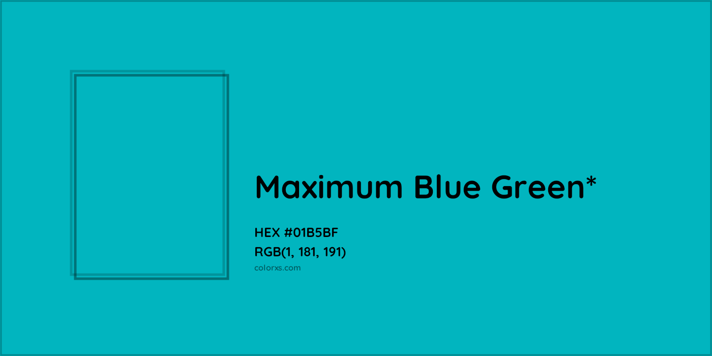 HEX #01B5BF Color Name, Color Code, Palettes, Similar Paints, Images