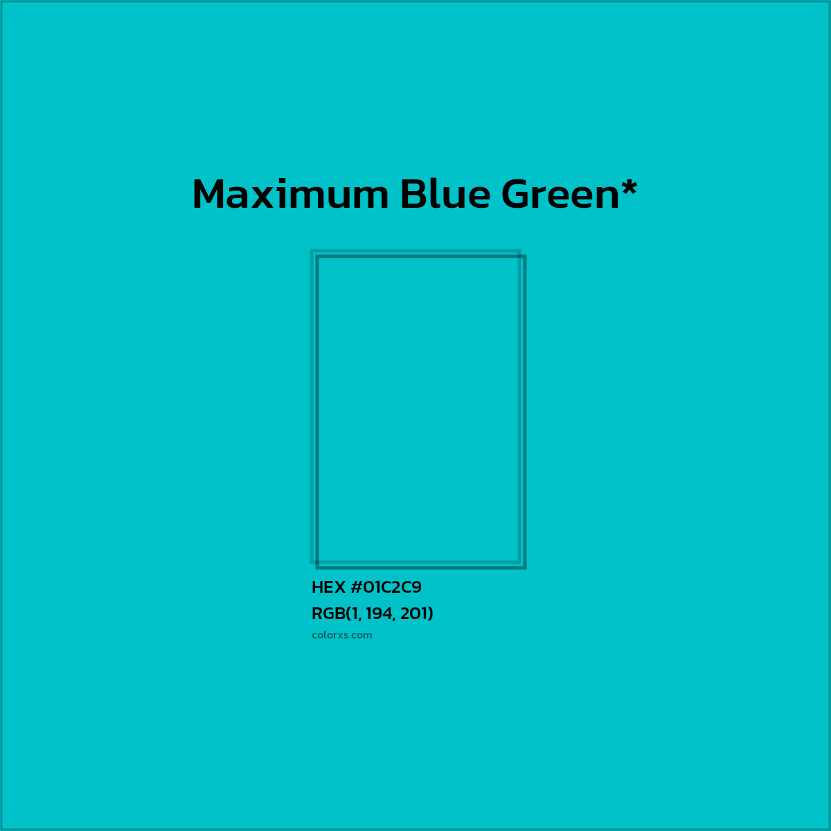HEX #01C2C9 Color Name, Color Code, Palettes, Similar Paints, Images