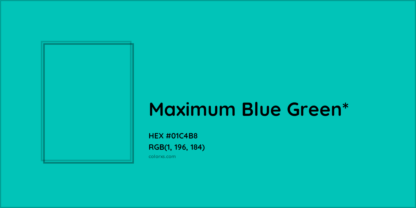 HEX #01C4B8 Color Name, Color Code, Palettes, Similar Paints, Images