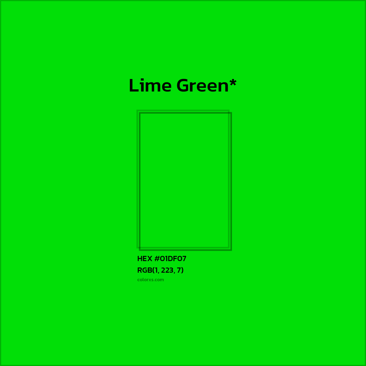HEX #01DF07 Color Name, Color Code, Palettes, Similar Paints, Images