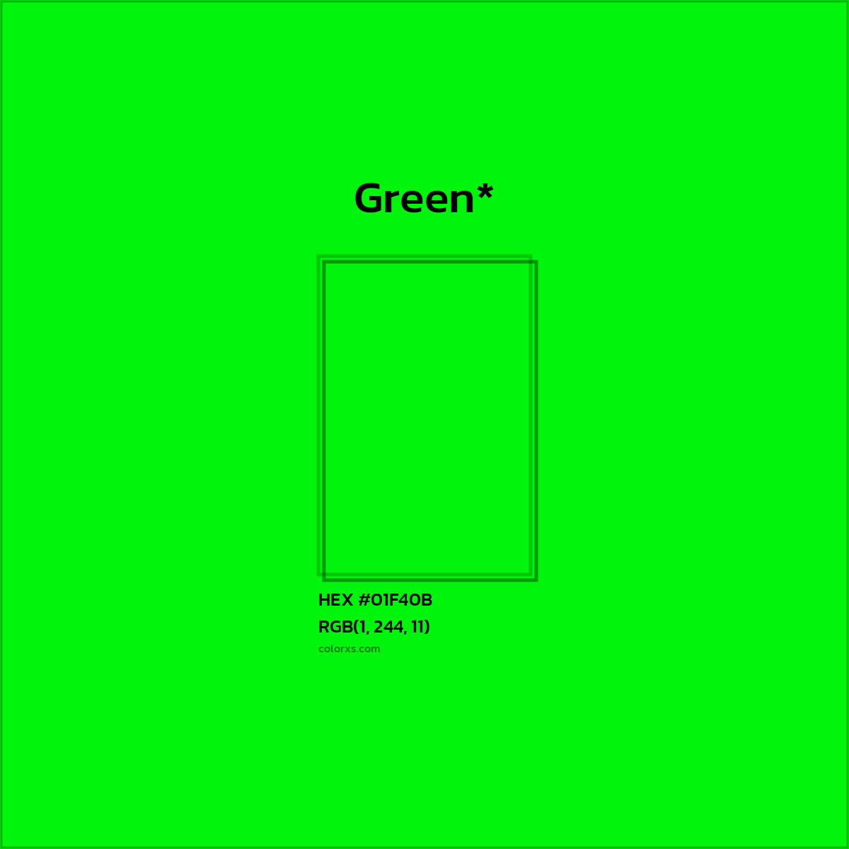 HEX #01F40B Color Name, Color Code, Palettes, Similar Paints, Images