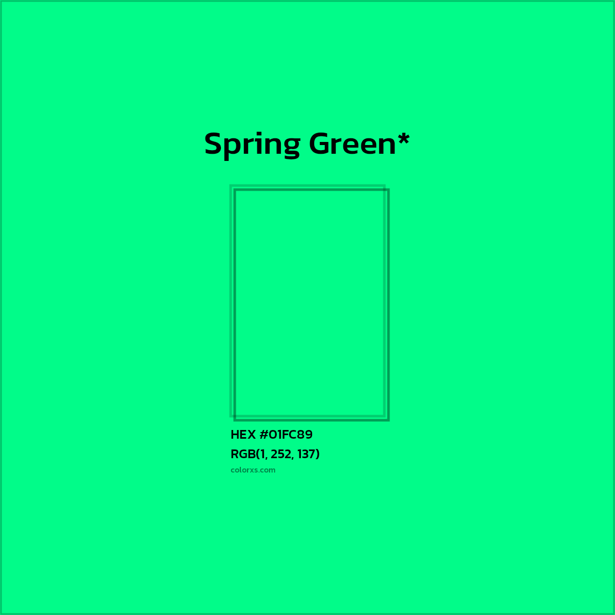 HEX #01FC89 Color Name, Color Code, Palettes, Similar Paints, Images