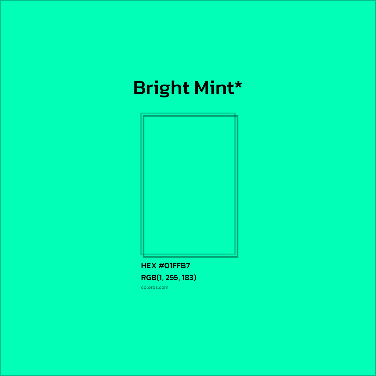 HEX #01FFB7 Color Name, Color Code, Palettes, Similar Paints, Images