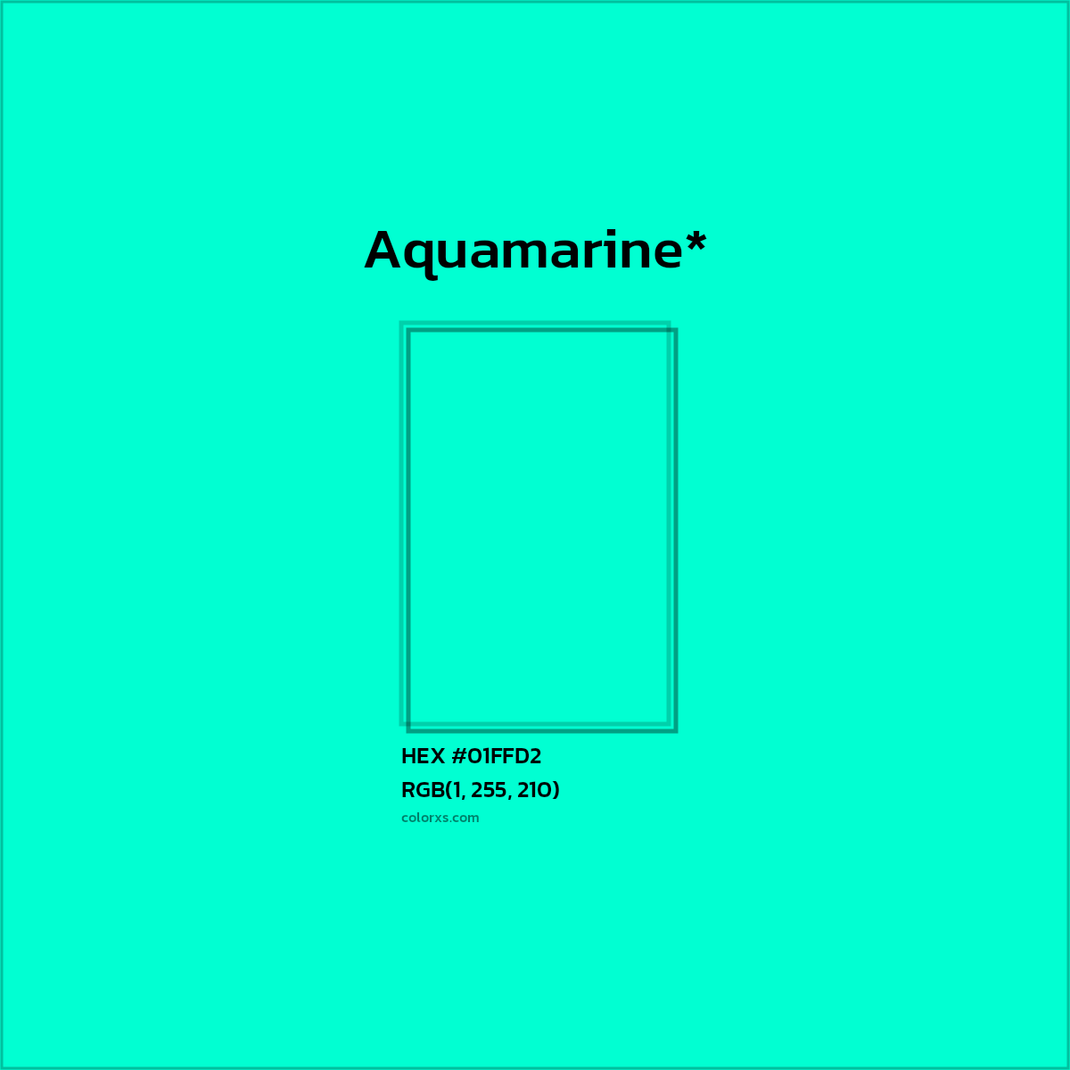 HEX #01FFD2 Color Name, Color Code, Palettes, Similar Paints, Images