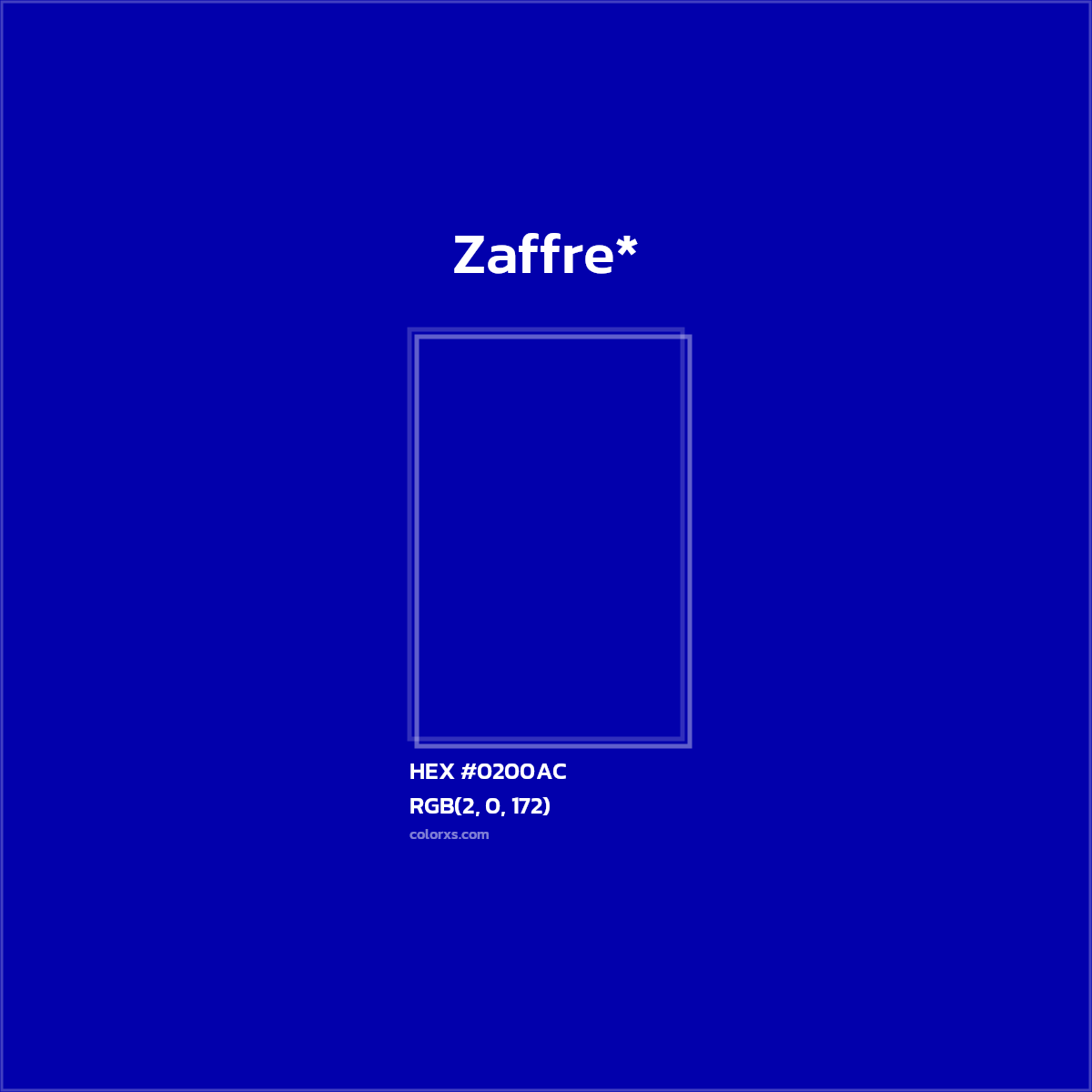 HEX #0200AC Color Name, Color Code, Palettes, Similar Paints, Images