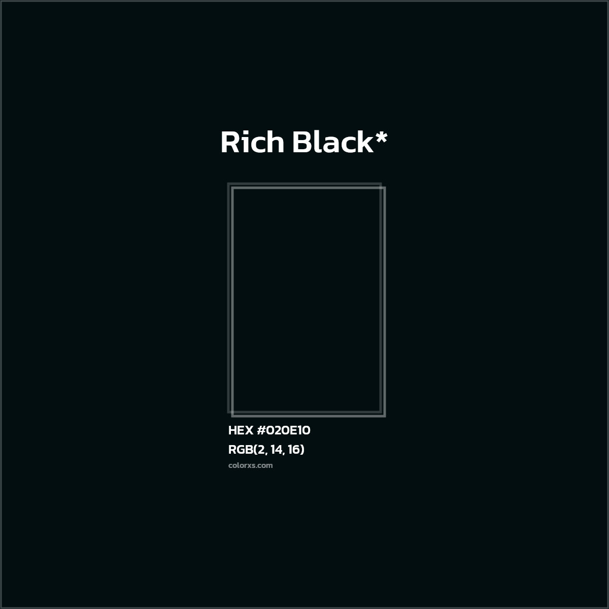 HEX #020E10 Color Name, Color Code, Palettes, Similar Paints, Images