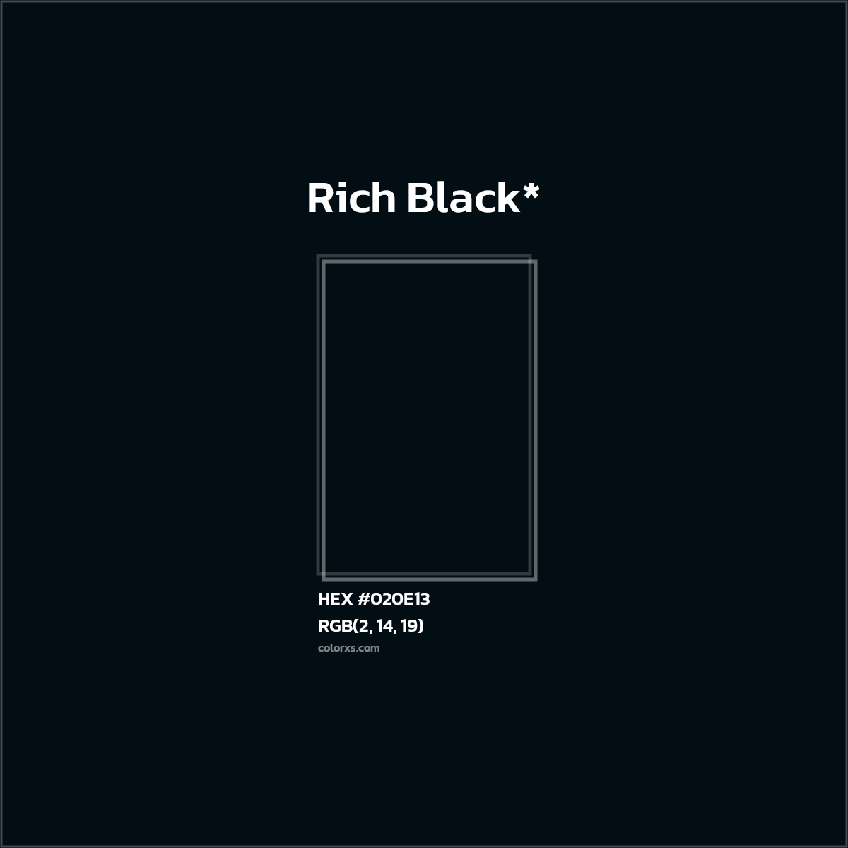 HEX #020E13 Color Name, Color Code, Palettes, Similar Paints, Images