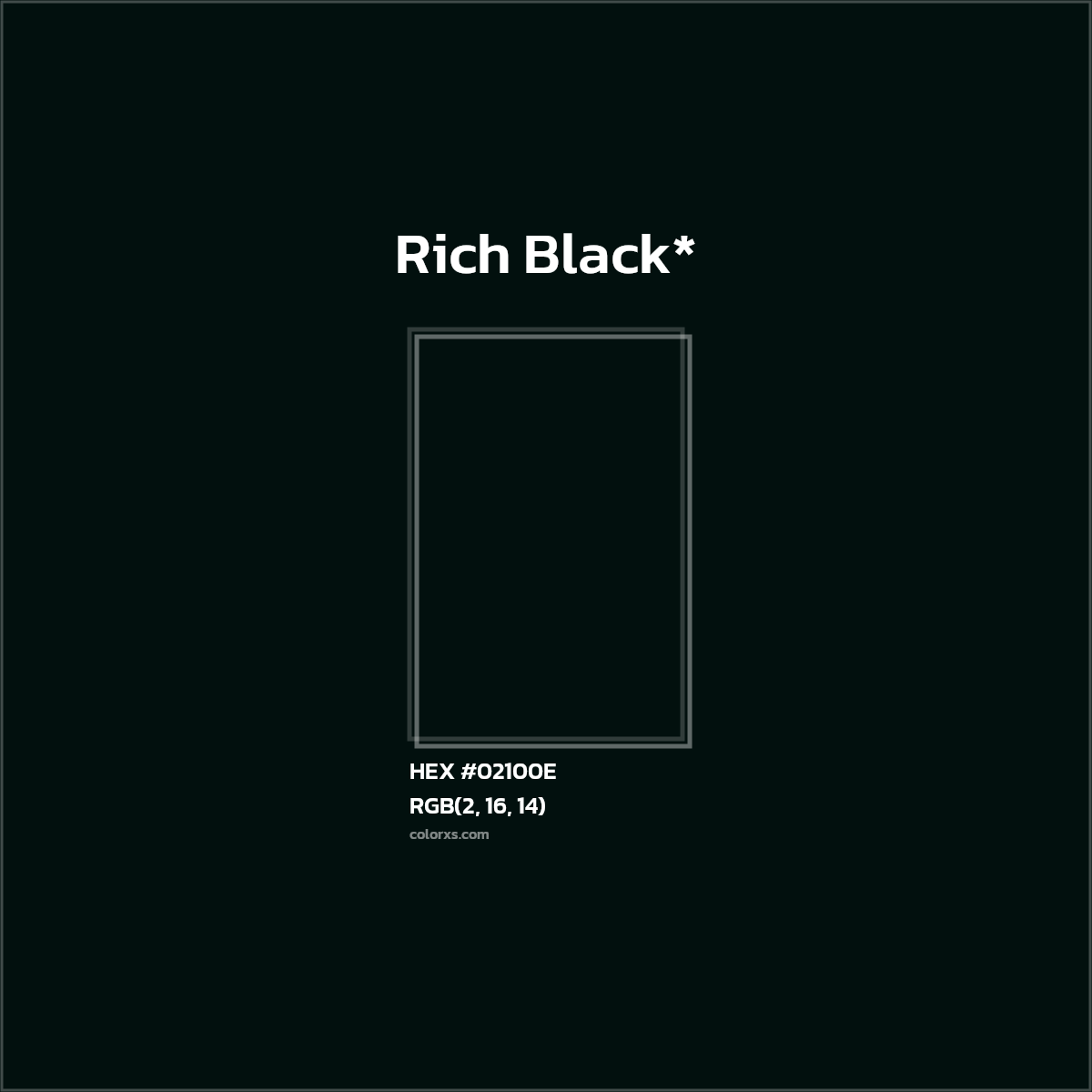 HEX #02100E Color Name, Color Code, Palettes, Similar Paints, Images