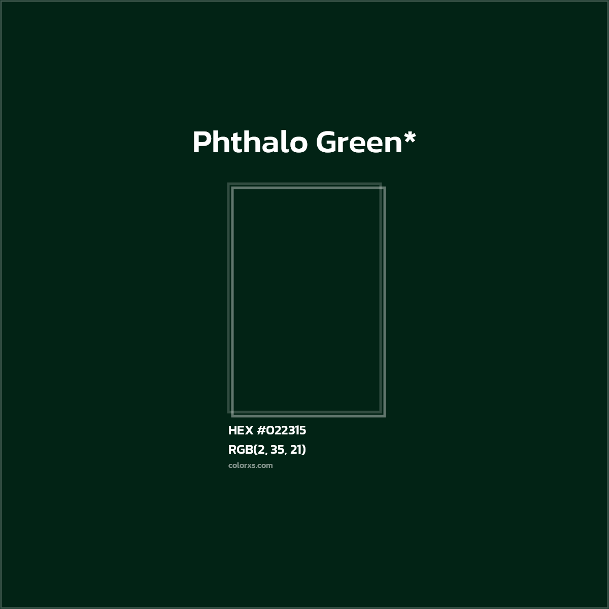 HEX #022315 Color Name, Color Code, Palettes, Similar Paints, Images