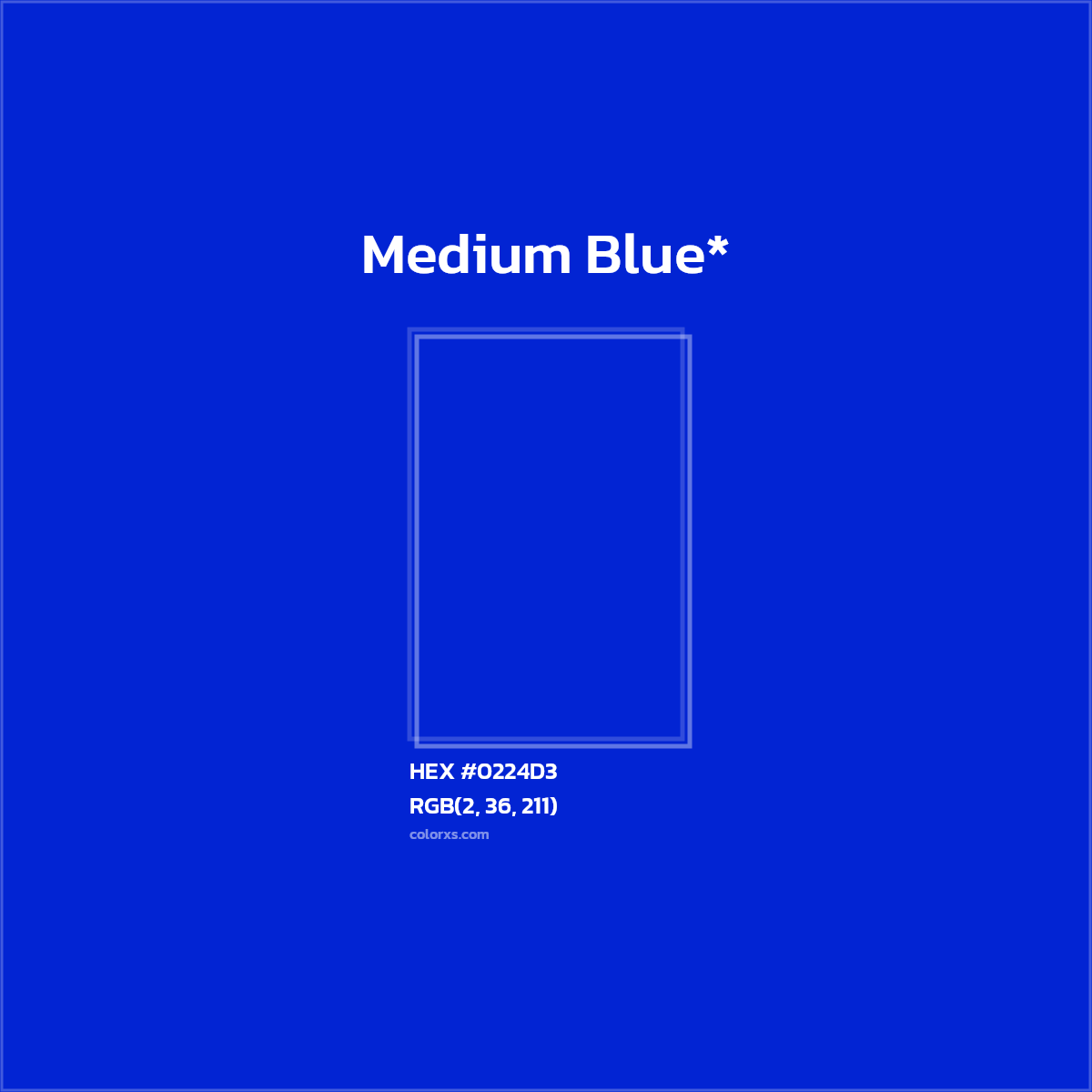 HEX #0224D3 Color Name, Color Code, Palettes, Similar Paints, Images