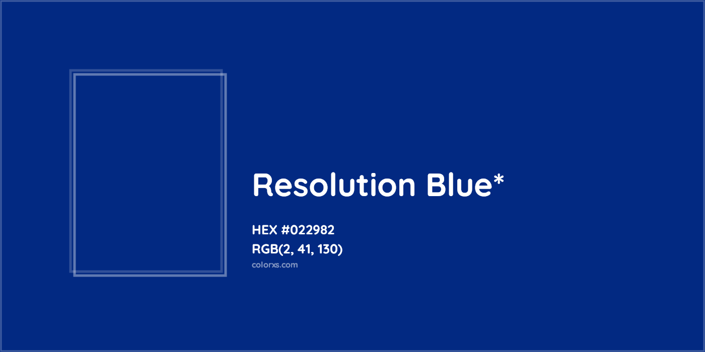 HEX #022982 Color Name, Color Code, Palettes, Similar Paints, Images
