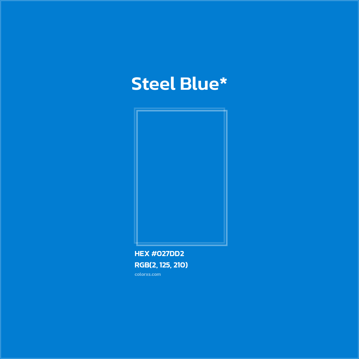 HEX #027DD2 Color Name, Color Code, Palettes, Similar Paints, Images