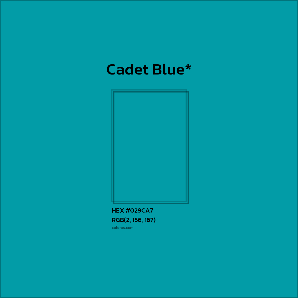 HEX #029CA7 Color Name, Color Code, Palettes, Similar Paints, Images