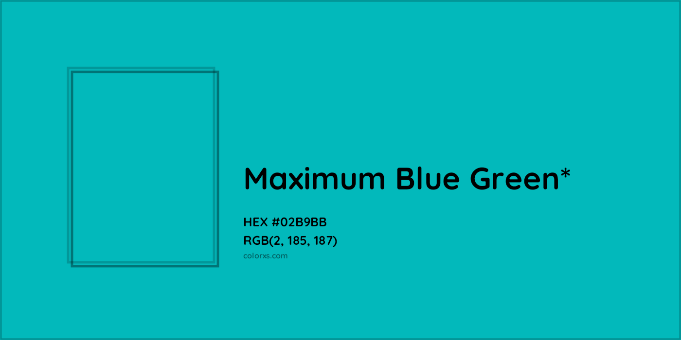HEX #02B9BB Color Name, Color Code, Palettes, Similar Paints, Images