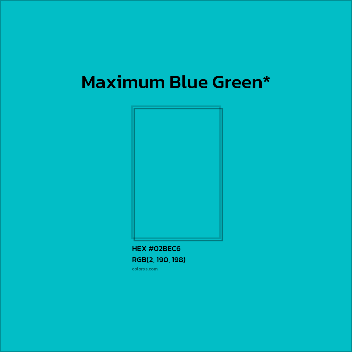 HEX #02BEC6 Color Name, Color Code, Palettes, Similar Paints, Images