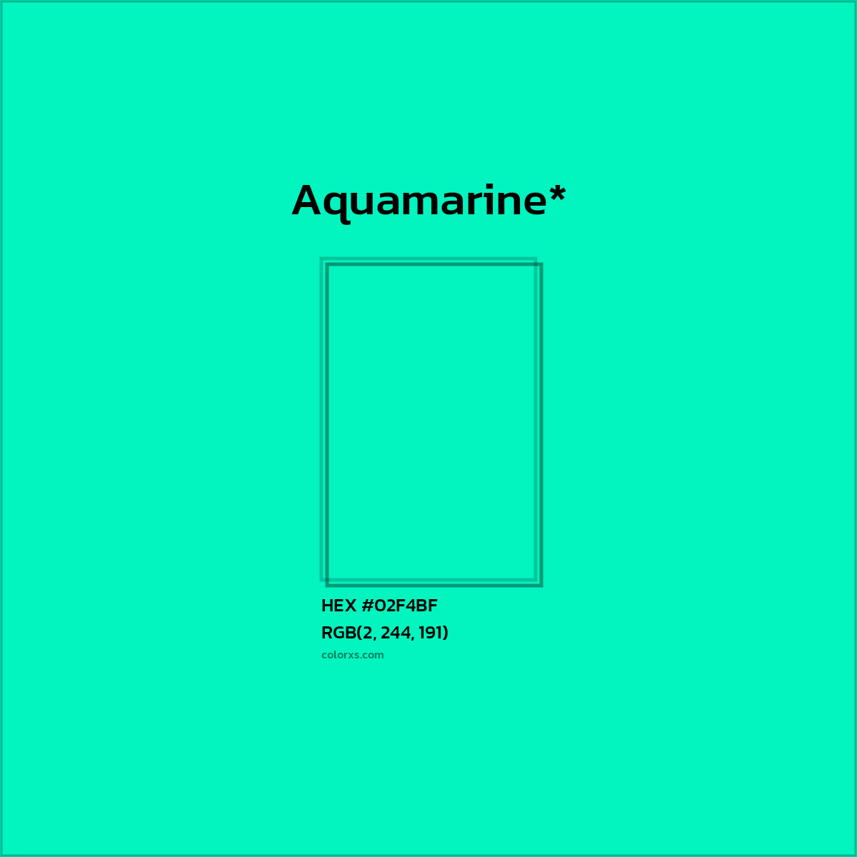 HEX #02F4BF Color Name, Color Code, Palettes, Similar Paints, Images
