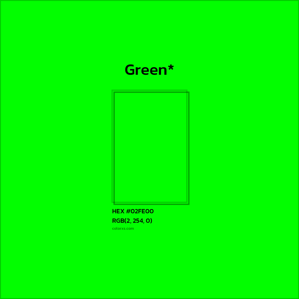 HEX #02FE00 Color Name, Color Code, Palettes, Similar Paints, Images