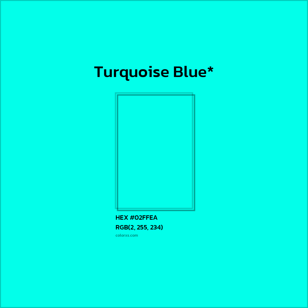 HEX #02FFEA Color Name, Color Code, Palettes, Similar Paints, Images