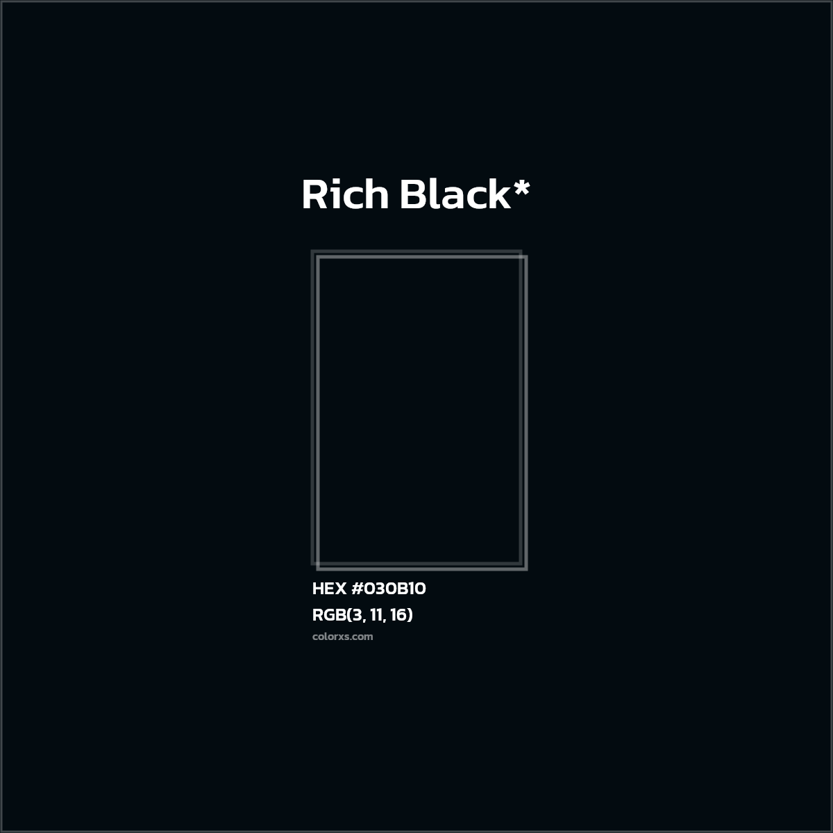 HEX #030B10 Color Name, Color Code, Palettes, Similar Paints, Images