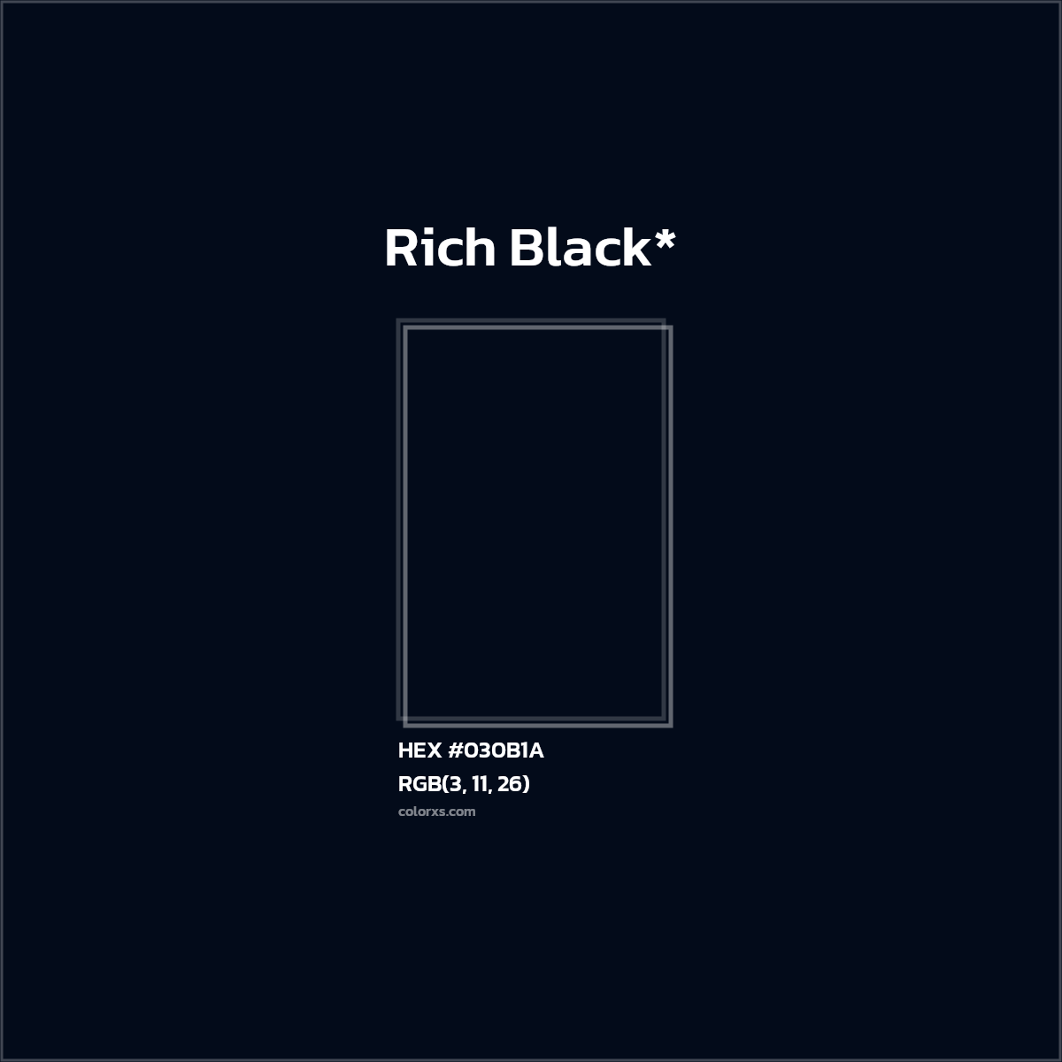 HEX #030B1A Color Name, Color Code, Palettes, Similar Paints, Images