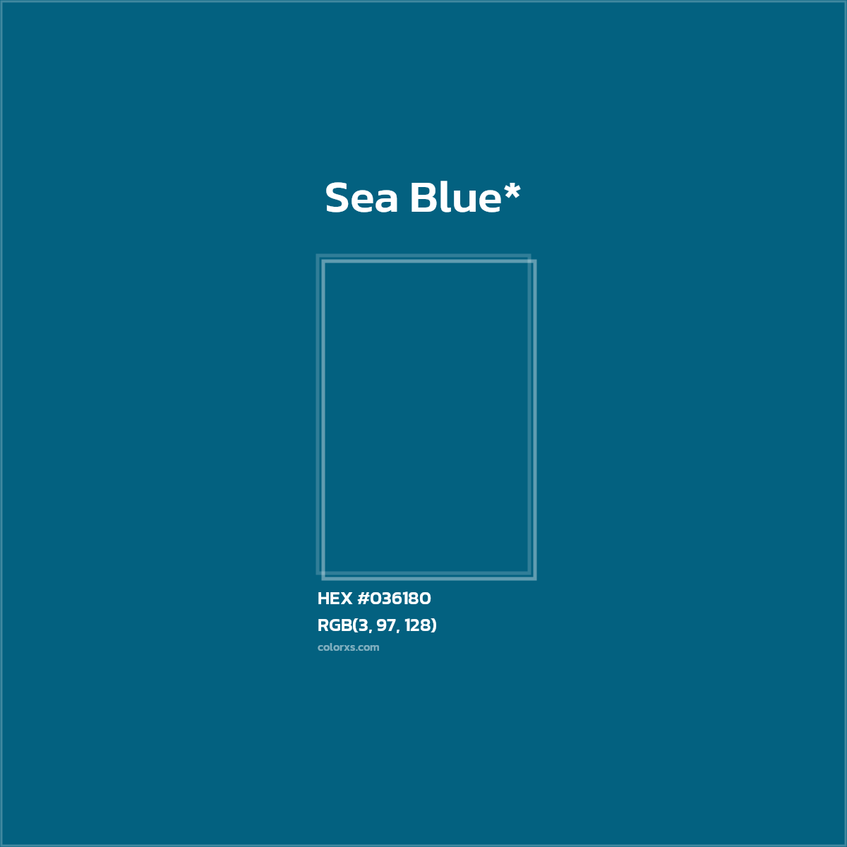 HEX #036180 Color Name, Color Code, Palettes, Similar Paints, Images