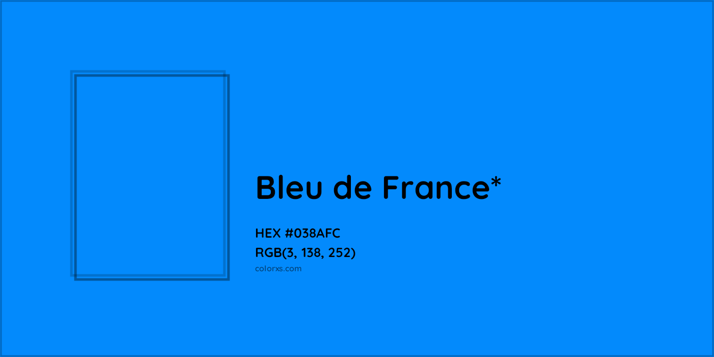 HEX #038AFC Color Name, Color Code, Palettes, Similar Paints, Images
