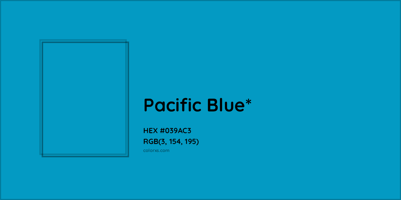 HEX #039AC3 Color Name, Color Code, Palettes, Similar Paints, Images